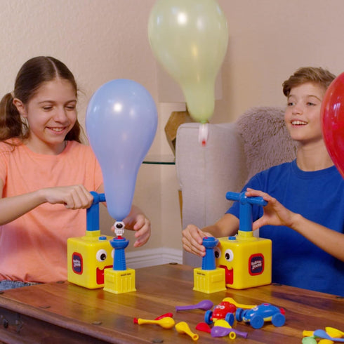 Set, 3+, Ontel Balloon Zoom - Balloon-Powered Race Car and Rocket Launcher Toy Ages Red Racer Car with Astronaut Flyer