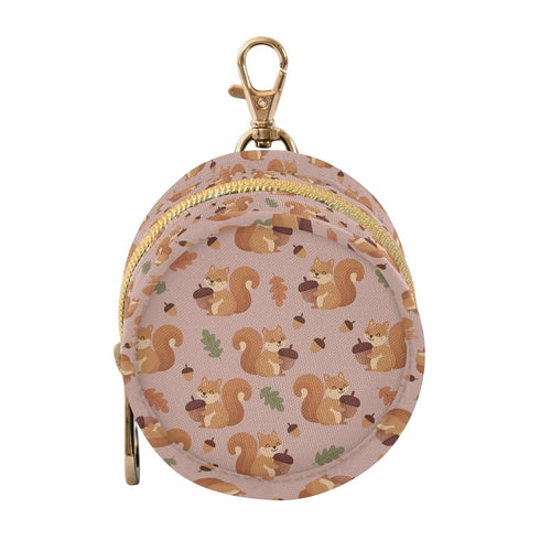 Sinestour Fall Squirrel Acorn Print Pacifier Holder Case for Diaper Bag Portable Travel