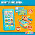 Pretend Toddler Play Phone, Learning Toy Phone Set,Keyfob Key Toy and Credit Cards Set, Kids Cellphone Toys, Girls Boys Birthday Gifts for 1 2 3 Year Old,Baby Blue, Kids presents Toys