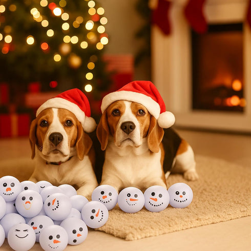 32 Sets (2.5 Inch) Zhanmai Pcs Winter Snowmen Stress Balls Bulk Small Snowball Face Toys Relief Squeeze for Winter