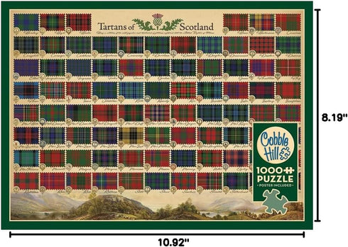 1000 Cobble Hill Piece Puzzle - Tartans of Scotland - Sample Poster Included