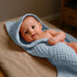 VitalCozy 8 (32 32 Inch,Modern Pcs Baby Muslin Hooded Bath Towels and Washcloths Muslin Cotton Hooded Baby Towels