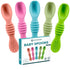 Soft Silicone Baby Spoons, Self-Feeding for 6-12 Months, Ergonomic Training Spoons, BPA Free