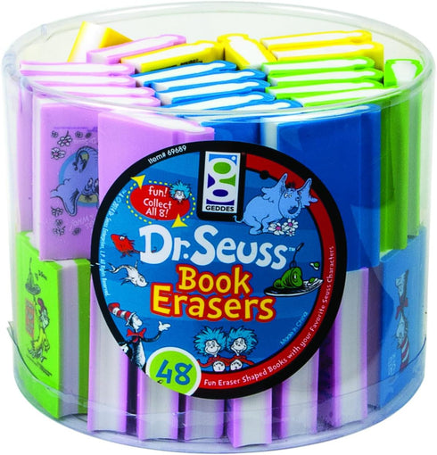 Raymond Geddes 69689 Dr Seuss Book Erasers - Pack of 48 for Kids