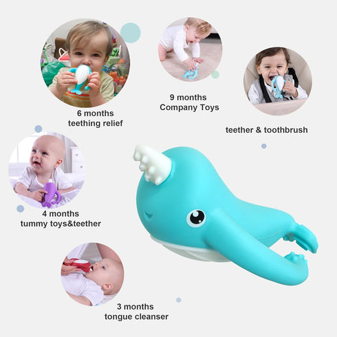 4Months 3-6 6-12 3-6months, Best Baby Toy for Baby, Baby Teething Toys for Months, Teething Relief Toys, Food Grade