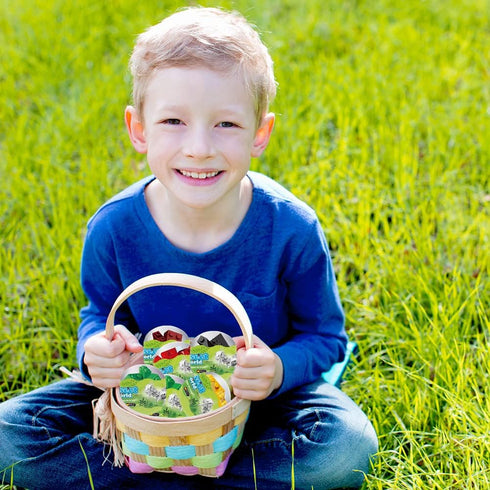 UMEELR 12 Pcs Prefilled Easter Eggs with Insect Animal Building Blocks, Surprise Toys for Kids Easter Party