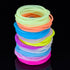 Hotop 100 Pcs 80s Multicolor Silicone Jelly Bracelets, Rainbow Glow Neon Stretchable, 80's Party Favor, Random Color