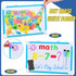 Gifts2U Sets Pretend Play School for Kids - With Teacher Bag, Whiteboard, Learning Clock, Educational Posters