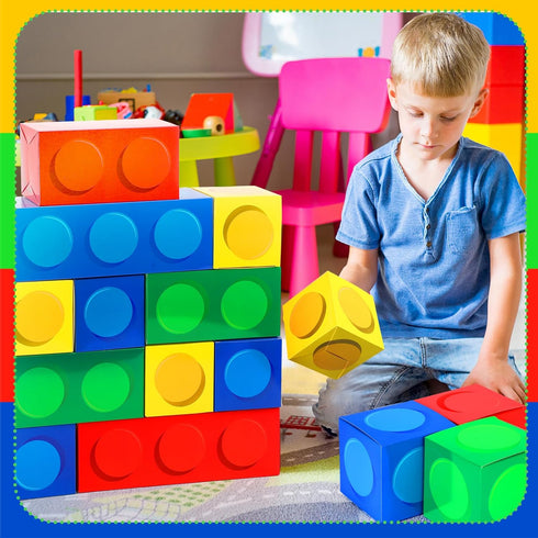 30 Pieces Building Block Party Box, Cardboard Snack Box for Children's Building Block Game Party Decorations