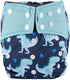 Sigzagor 3 Pack) AIll in One Cloth Diapers Nappies for Night AIO Sewn in Insert Reusable Washable (Dinosaur