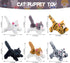 PASSIONFRUIT Plush Stuffed Toy Cat Set – Set of 6 Toys for Kids – 6 Inches Long – Soft & Vibrant Colors