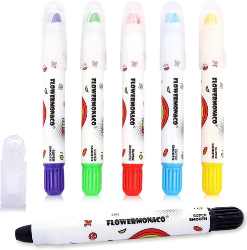 6 Lebze Jumbo Crayons for Toddlers, Colors Washable Crayons, Easy to Hold Silky Large Crayon for Babies and Children