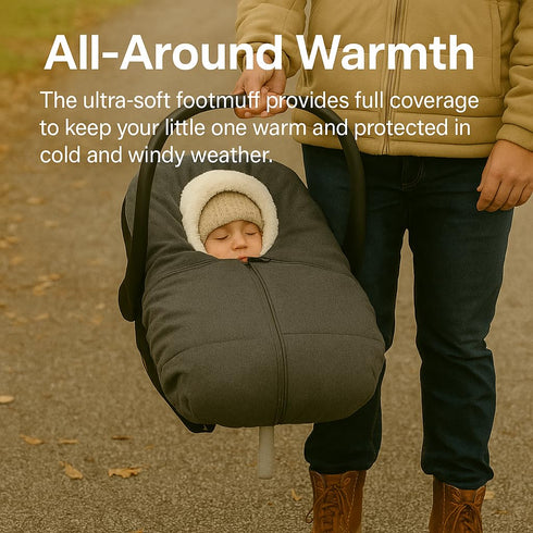 Quintriae Cozy Winter Car Seat Cover for Baby Infant Carseat Blanket Compatible with UPPAbaby Aria and Mesa and Most
