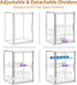 LOESLY Countertop 3-Tier 2 Countertop Baby Bottle Storage Organizer for Cabinet, Adjustable Clear Acrylic Bottle