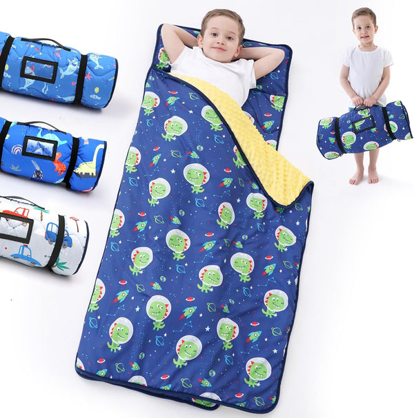 Nap Mat with Pillow Blanket Set: Sleeping Mats for Toddler Kids -