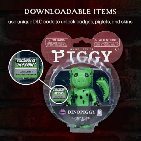 PIGGY Dinopiggy Articulated Buildable Action Figure Toy - Series 1 Collectible Action Figure