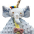 Elephant Security Blanket for Baby, Soft Plush Minky Fabric Lovey, Crinkle Sensory Blanket, Unisex Baby Gift (Blue 11")
