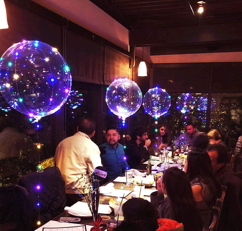 Yongxiang 10 PACKS LED Bobo Balloons, Transparent Light Up Balloons with String Lights for Party Birthday Decorations