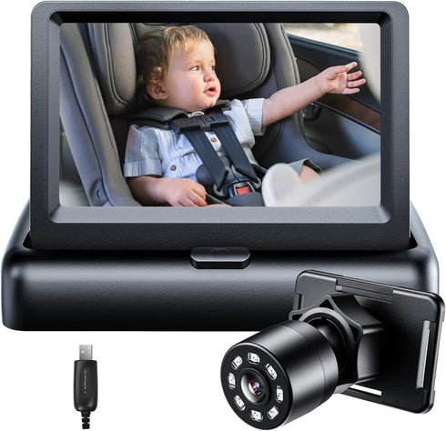 Itomoro Baby Car Mirror, View Infant in Rear Facing Seat with Wide