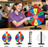 Retbtnm 12-Inch 12 Color Prize Wheel, Slot Editable Spinning Wheel with Dry Erase Board & Marker for Parties