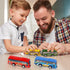 HSMQ 16 Set, Pcs Pull Back City Bus Vehicles Toys Mini Pull Back Cars for Kids Toddlers, Friction Powered Racing