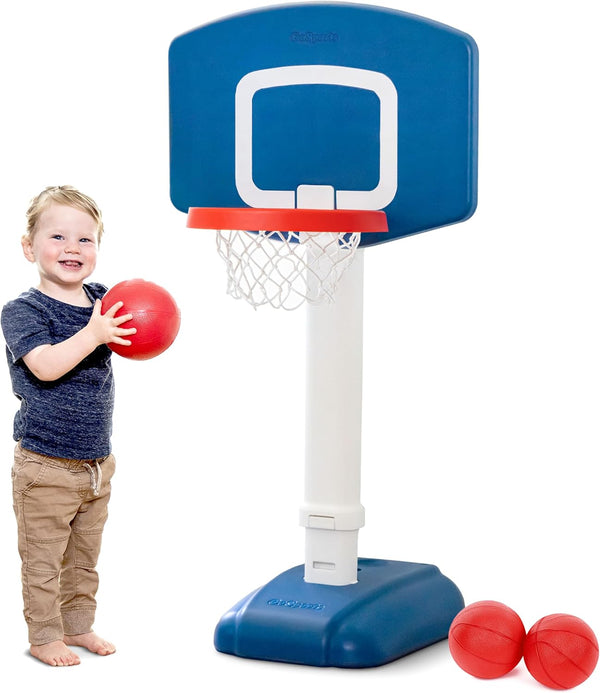 GoSports Tot Shot Toddler Basketball Set, Indoor & Outdoor Toy Hoop with Adjustable Height