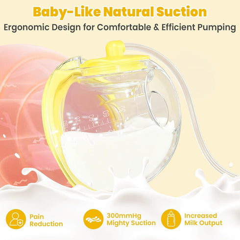 ABP-1308 3 9 (21/24mm Hands Free Breast Pump | SPA-Level Comfort Wearable Breastfeeding Pump Modes & Levels, Low-Noise