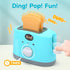 Playset, Sets CUTE STONE Kids Kitchen Toy Kitchen Appliance with Working Coffee Maker, Blender & Toaster, Realistic