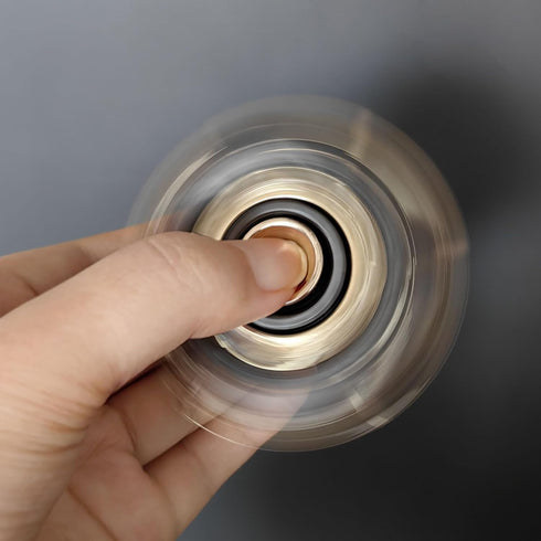 Gray Gold T-Conceal EDC Spinning Top - Magnetic Metal Fidget Slider