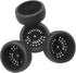 OD2.75'' Nylon 12mm Hex Hub Wheel Rims & Rubber Tires Compatible with HSP Tamiya HPI Traxxas 1/10 1/12 On-Road Car,WLtoys 144001 A959 124018 LaTrax RC Buggy (Black)