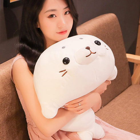 CAZOYEE Super Soft Seal Plush Pillow, Stuffed Animal for Kids and Adults, Plushies Decoration, 19.6”