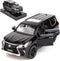 BDTCTK 1/32 Lexus LX570 Off-Road Luxury SUV Model Car, Zinc Alloy Pull Back Toy with Sound and Light (Black)