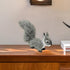 BWESOO 10cm Grey Mini Simulation Squirrel Mini Squirrel Stuffed Animals Rabbit Soft for Gift Home Decor Place Table
