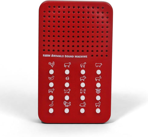16 16 Farm Noisemaker with Farm Animal Sounds, Cow, Chicken, Horse, and More Animal Noises, Portable Electronic Sound