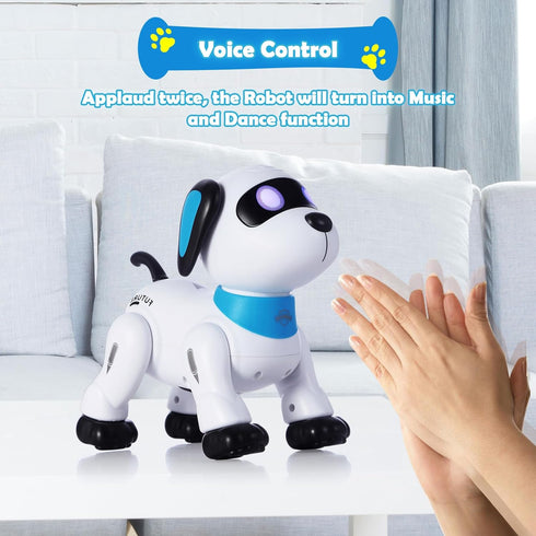 Programmable 3+, yiman Remote Control Robot Dog Toy Smart Robot Dog for Kids Interactive Dancing & Sound, RC Stunt Toys