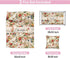 COWSROCK Set 3 Set Personalized Baby Girl Crib Bedding with Name, Floral Nursery Bedding, Piece with Flannel Blanket
