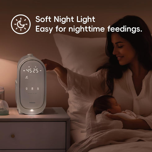 11-in-1 Bottle Warmer for Breastmilk, Double Bottle Warmer Large Touchscreen with Night Light, Detachable for Easy