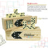 Set, 28-Piece Set ERLLE - Dominoes Premium Classic Double Six Domino with Wooden Case, Family & Kids Board Game