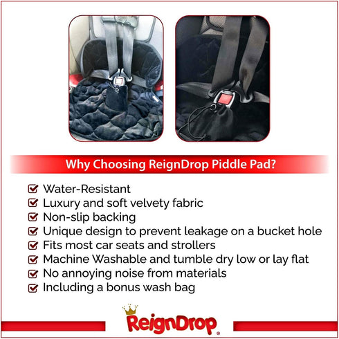 ReignDrop Piddle Pad Car Seat Protector for Toddler and Baby Potty Training Waterproof Car Seat Pee Pad Reusable Liner