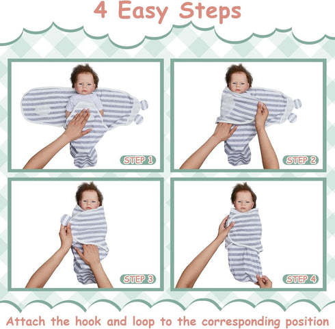 6 Pack 100% 0-3 Ramede Swaddle Blanket with Hats for Baby Girl Boy Cotton Swaddles Months, Adjustable Breathable Skin