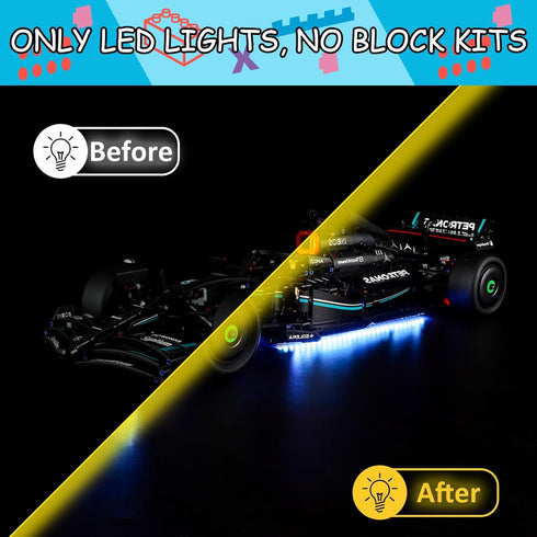 LED Light Kit for Lego - 42171 Mercedes-AMG F1 W14 E Performance Set, Compatible with Lego 42171 Model