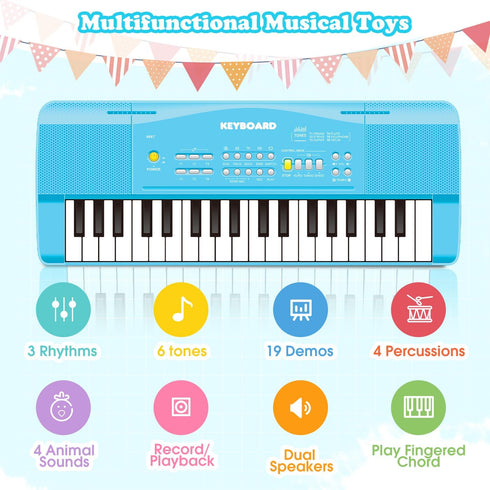 3 4 5 6 7 8 3+ Toy Piano Keyboard for Kids Upgrade Electric Pianos Toys for Year Old Girls Boys Beginners Keyboards