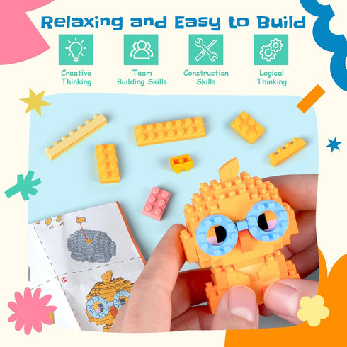 Sets 12 Pack 14+ Party Favors Micro Animal Building Easter Punch Box Surprise Mini Builds Goodie Bag Stuffers Gift
