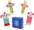SSK Soft Baby Wrist Rattle Foot Finder Socks Set, Cotton Plush Infant Toys for Newborn Boy Girl 0-18 Months