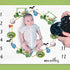 Golf Print Baby Monthly Milestone Blanket for Newborn Baby Boy, Gender Neutral Nursery Decor (Green, Golf)