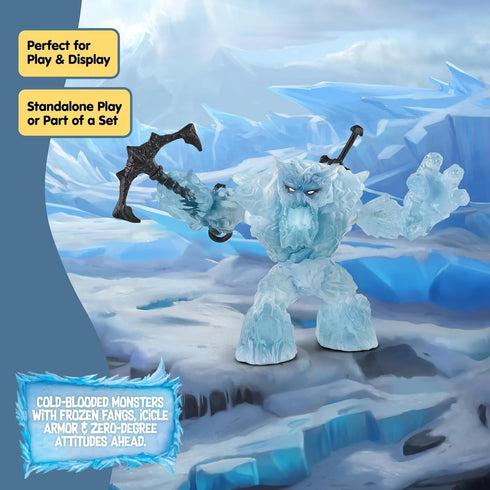 2 7 70146 schleich Eldrador Creatures - PC Ice Giant and Weapons Fantasy Toy - Movable Monster Figurine with Battle