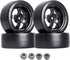 Hobbypark 12mm Hex 1/10 RC Drift Tires, Hard Plastic Wheels for Tamiya HPI Traxxas Kyosho Redcat HSP (Set of 4)