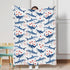 Watercolor Sea Shark Love Baby Blanket, Ocean Animals Hearts Flannel Soft Swaddle Receiving Blanket 30x40