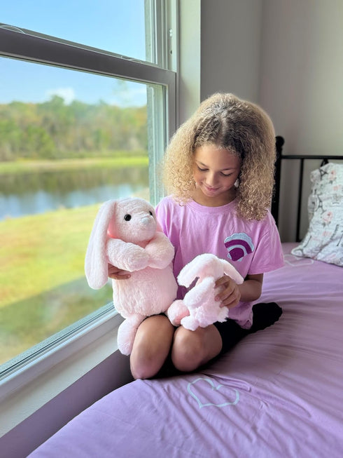 Set 15" Mother & Baby Stuffed Rabbit Plush | Super Soft Bunny Stuffed Animal | Cute Plushies for Kids Bedroom | Stuffed