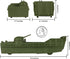 BMC Toys 4pc BMC Classic Marx Landing Craft - Tan vs. OD Green Plastic Army Men Vehicles